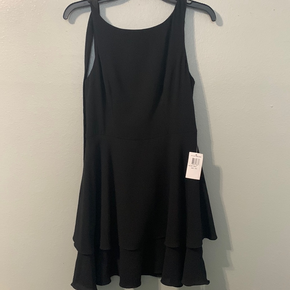 Knee length black dress